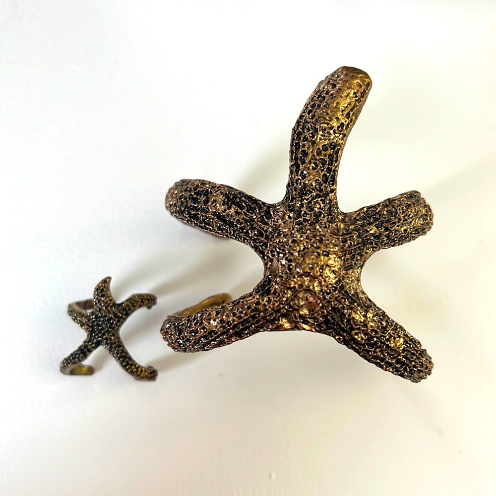 Starfish arm bracelet and ring
